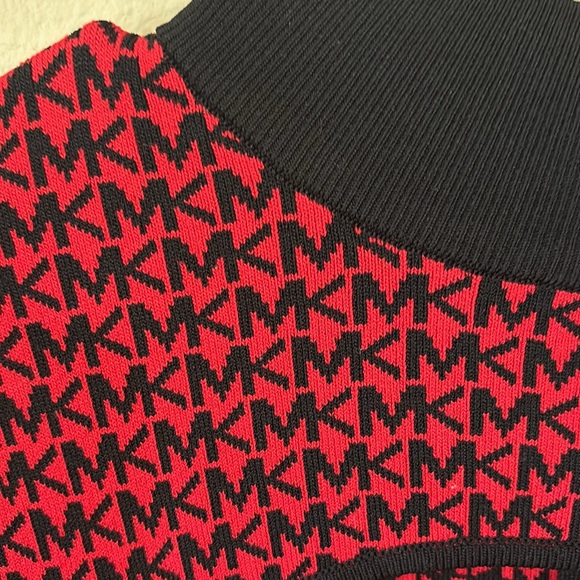 MICHAEL KORS signature print holiday collection mini dress with cut out - Picture 4 of 7